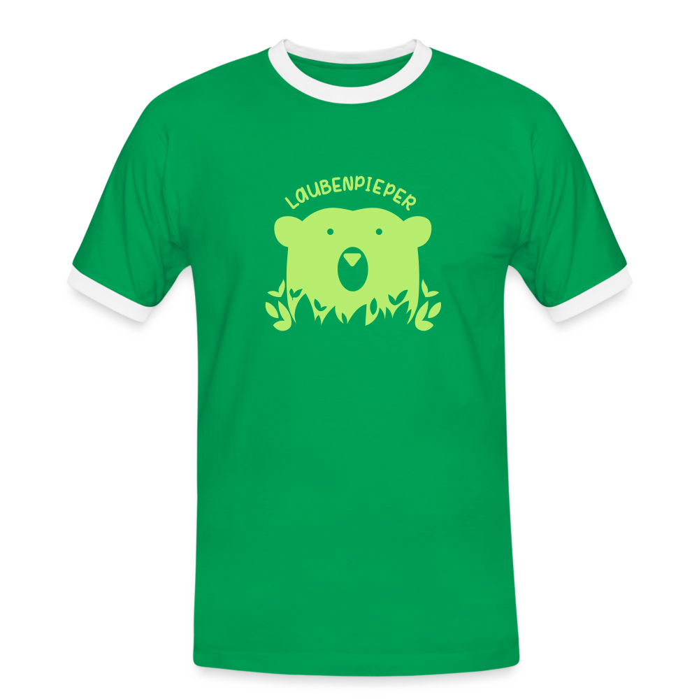 Laubenpieper - Männer Ringer T-Shirt - Kelly Green/Weiß
