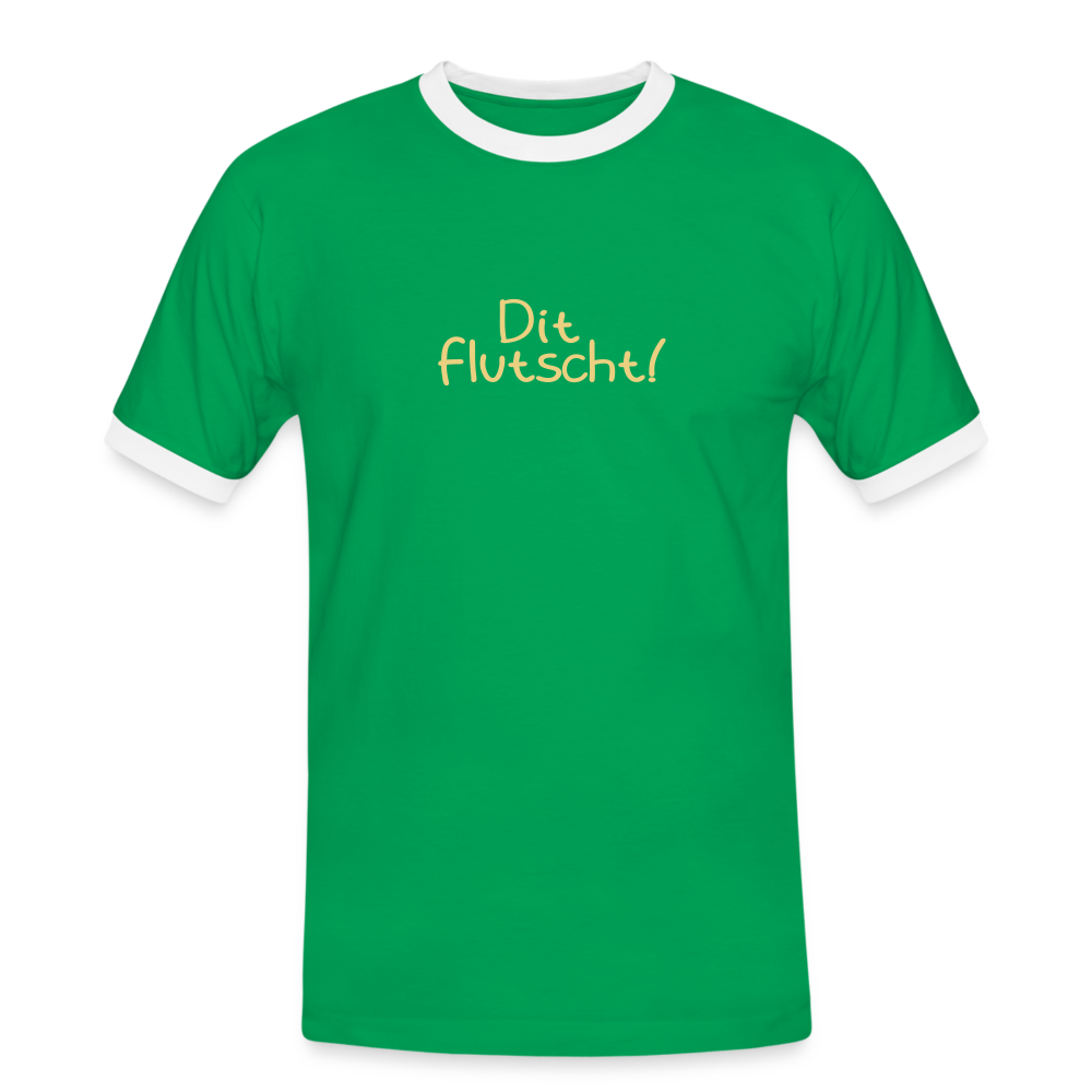 Dit flutscht! - Männer Ringer T-Shirt - Kelly Green/Weiß