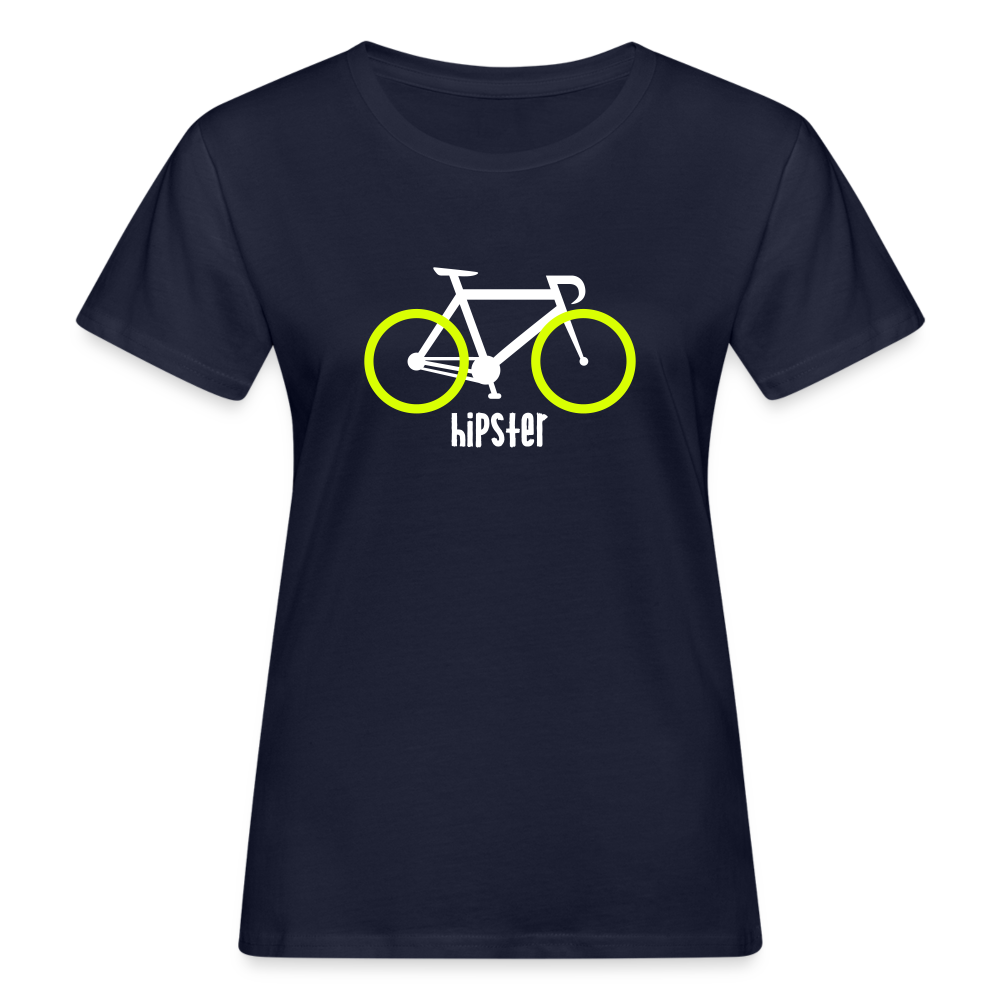 Berlin Hipster Bike - Frauen Bio T-Shirt - Navy