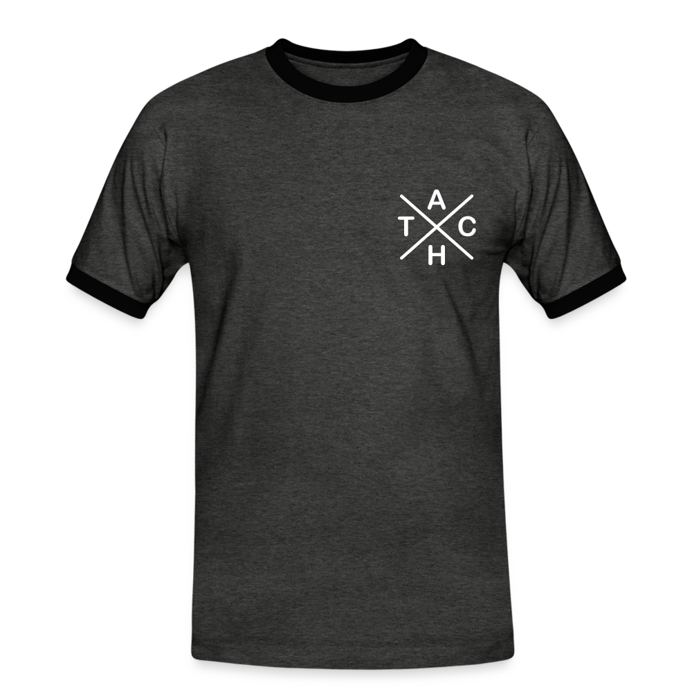 Tach X - Männer Ringer T-Shirt - Anthrazit/Schwarz