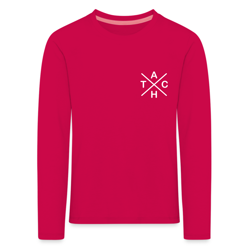 Tach X - Kinder Langarmshirt - dunkles Pink