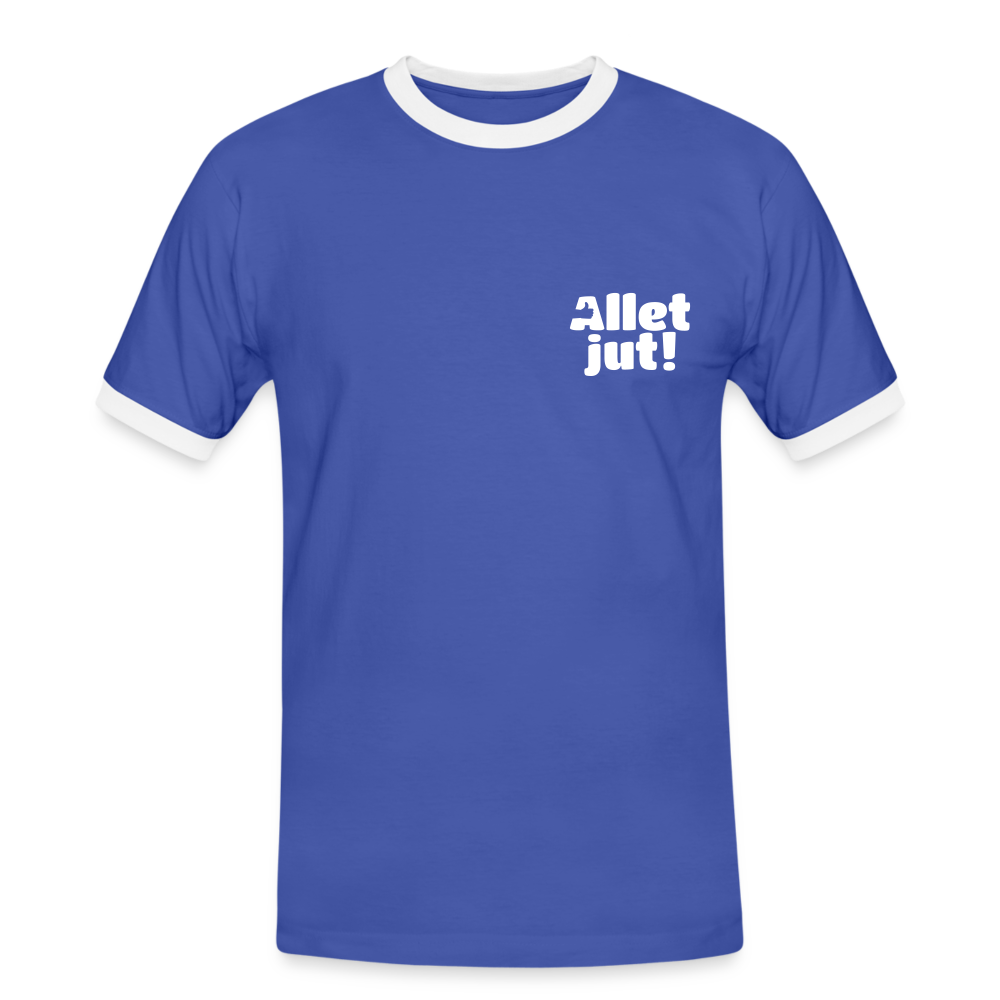 Allet Jut - Männer Ringer T-Shirt - Blau/Weiß
