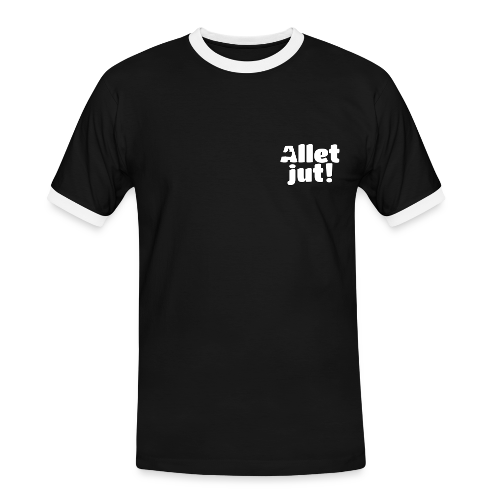 Allet Jut - Männer Ringer T-Shirt - Schwarz/Weiß