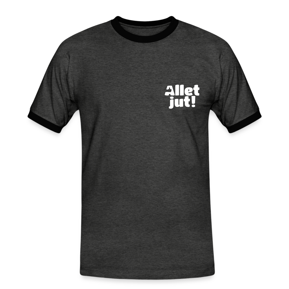 Allet Jut - Männer Ringer T-Shirt - Anthrazit/Schwarz