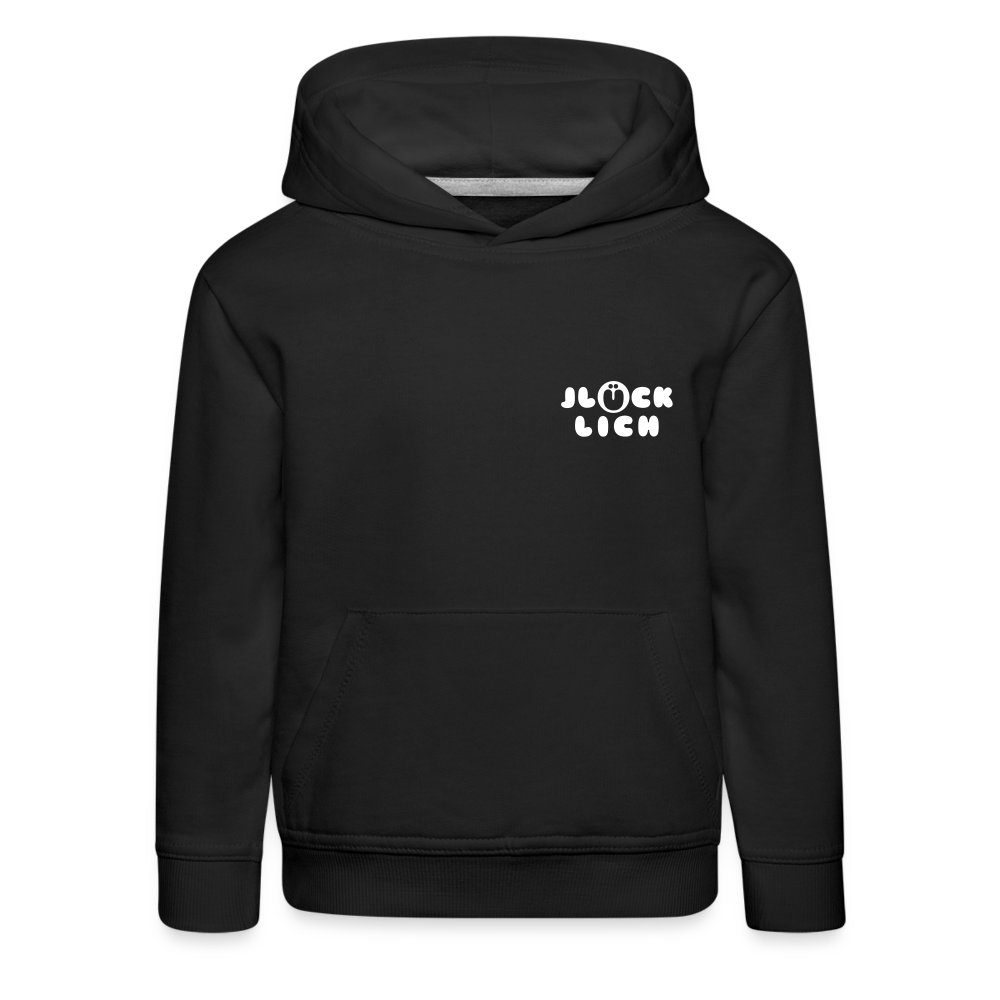 Jlücklich - Kinder Premium Hoodie - Schwarz