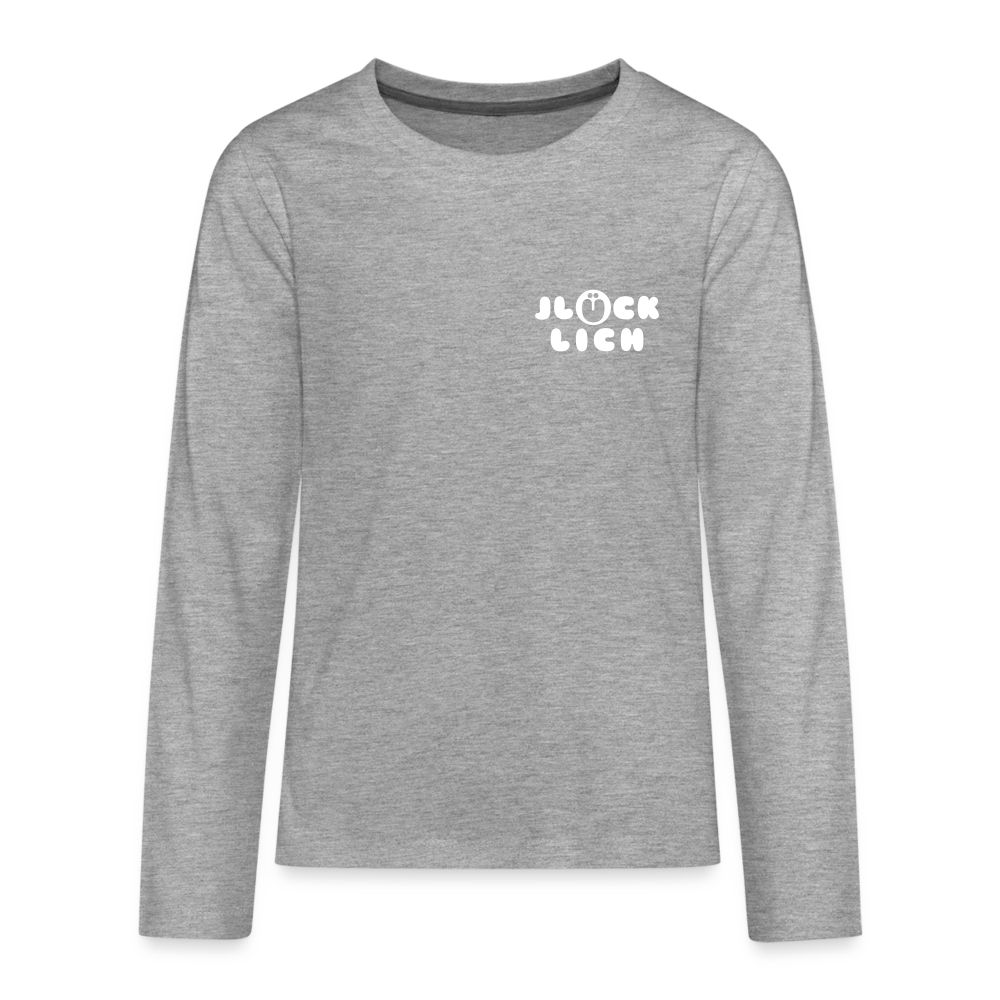 Jlücklich - Teenager Langarmshirt - Grau meliert
