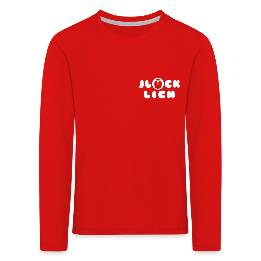 Jlücklich - Kinder Langarmshirt - Rot