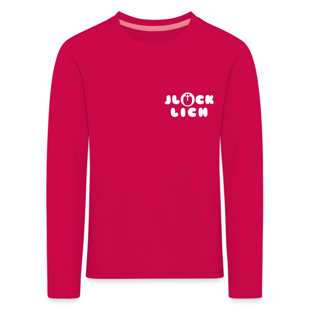 Jlücklich - Kinder Langarmshirt - dunkles Pink