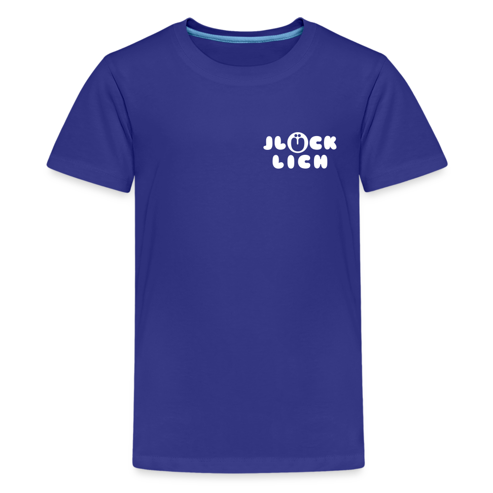 Jlücklich - Teenager Premium T-Shirt - Königsblau