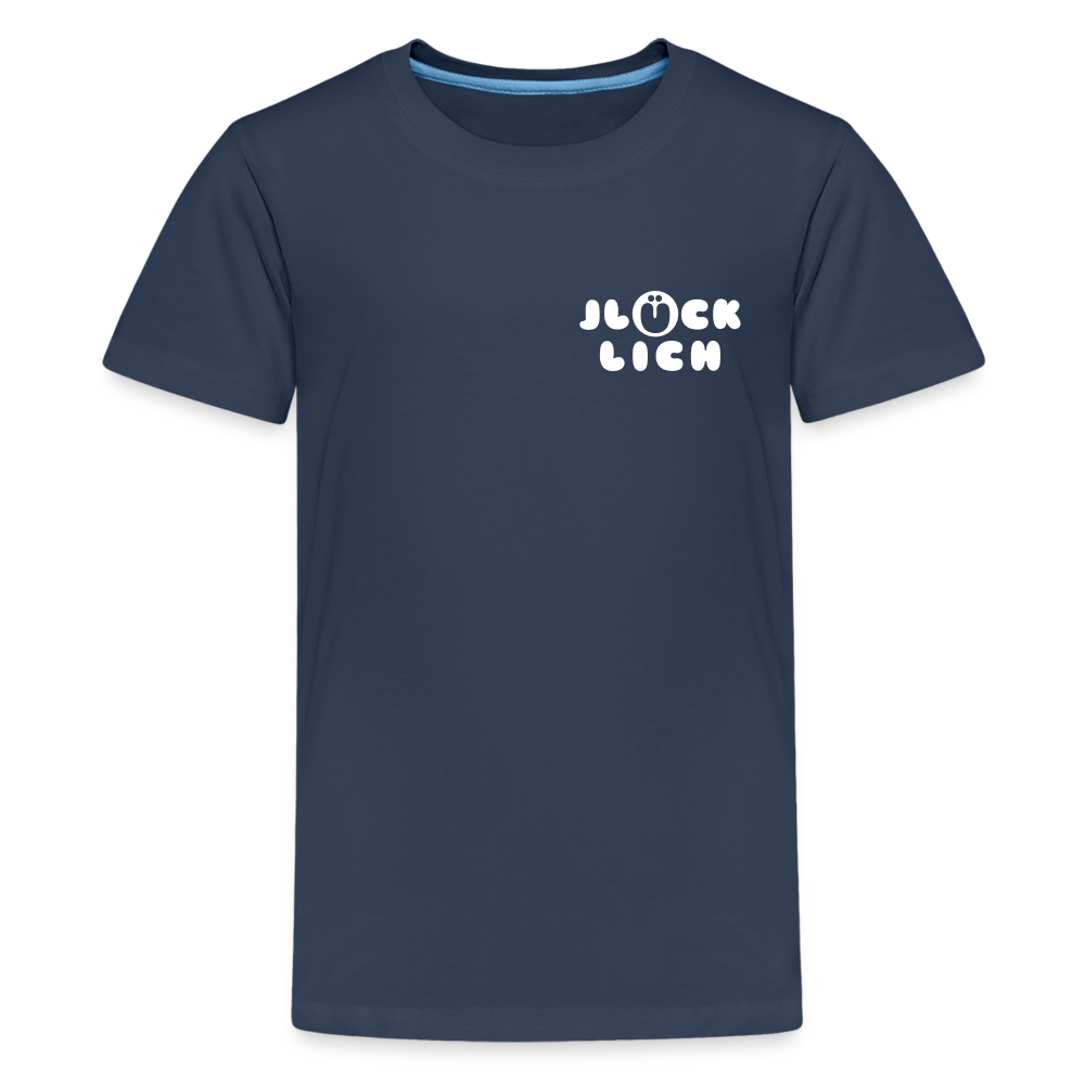 Jlücklich - Teenager Premium T-Shirt - Navy