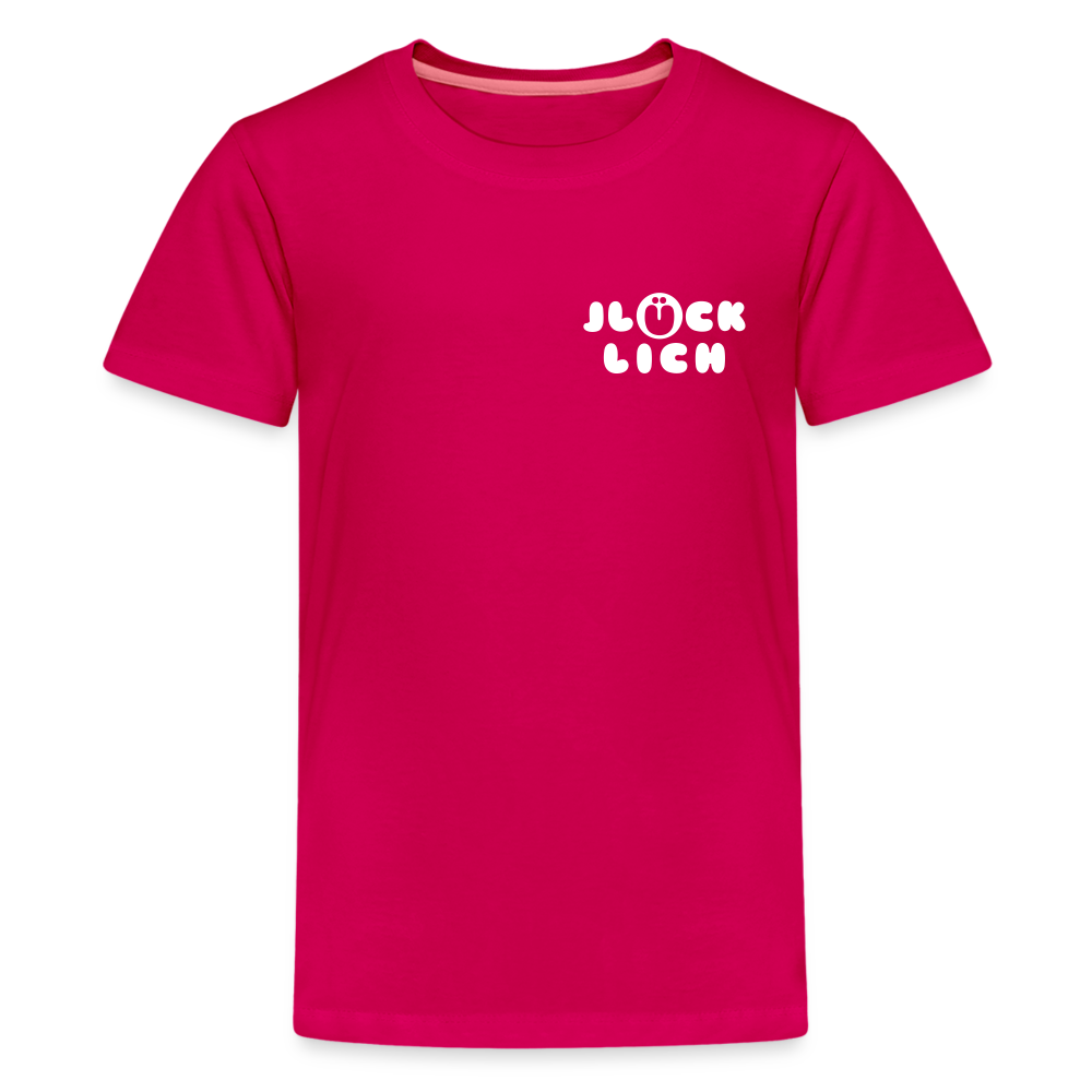 Jlücklich - Teenager Premium T-Shirt - dunkles Pink