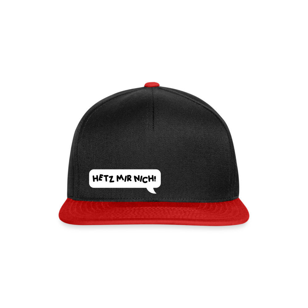 Hetz Mir Nich! - Snapback Cap - Schwarz/Rot