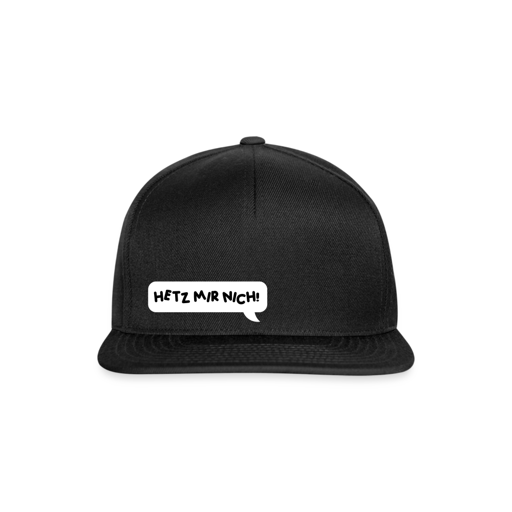 Hetz Mir Nich! - Snapback Cap - Schwarz/Schwarz