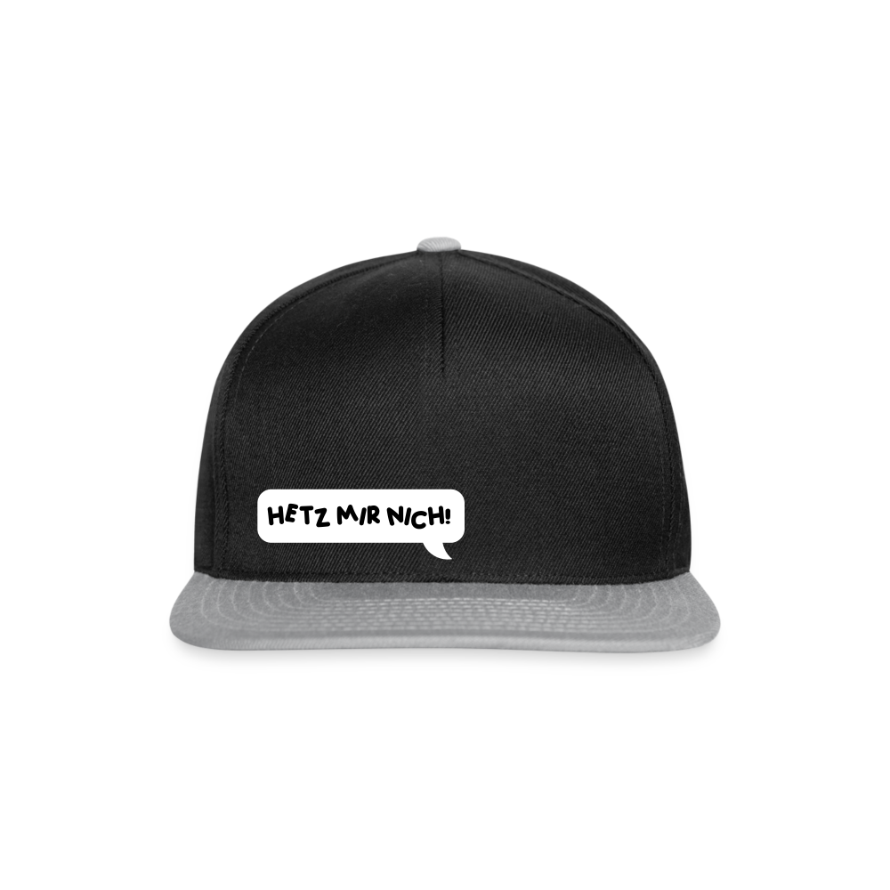 Hetz Mir Nich! - Snapback Cap - Schwarz/Grau