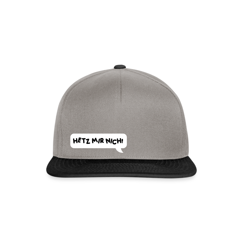 Hetz Mir Nich! - Snapback Cap - Graphit/Schwarz