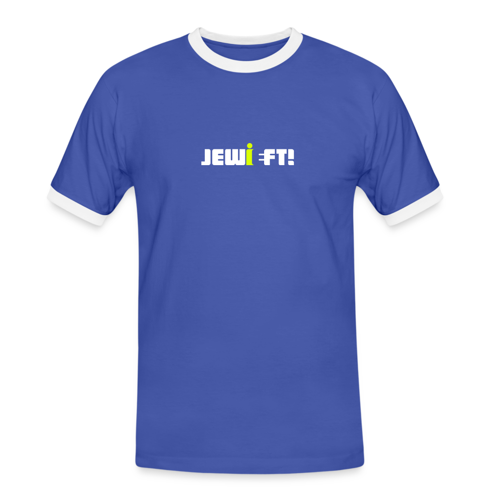 Jewieft! - Männer Ringer T-Shirt - Blau/Weiß