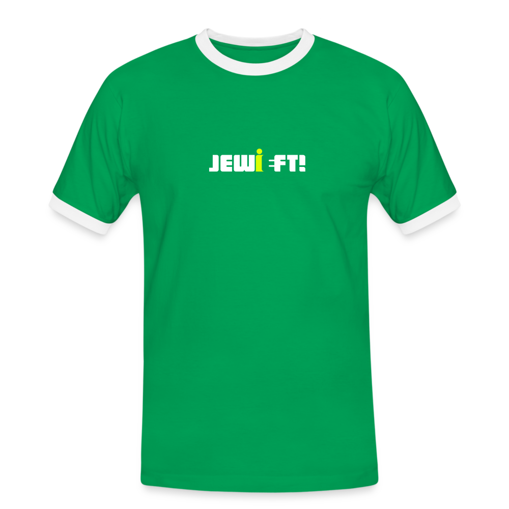 Jewieft! - Männer Ringer T-Shirt - Kelly Green/Weiß