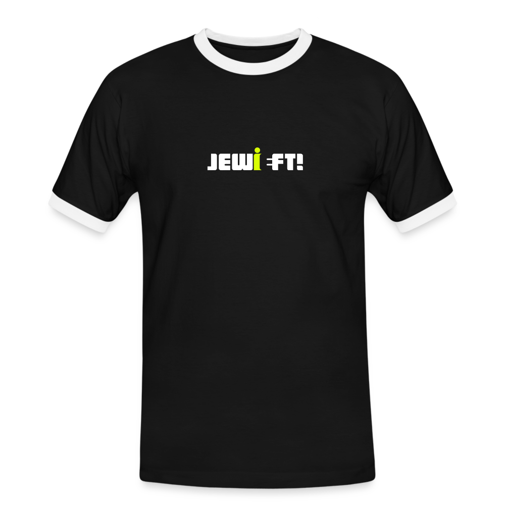 Jewieft! - Männer Ringer T-Shirt - Schwarz/Weiß