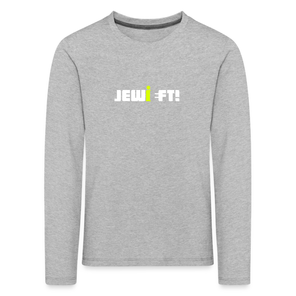 Jewieft! - Kinder Langarmshirt - Grau meliert