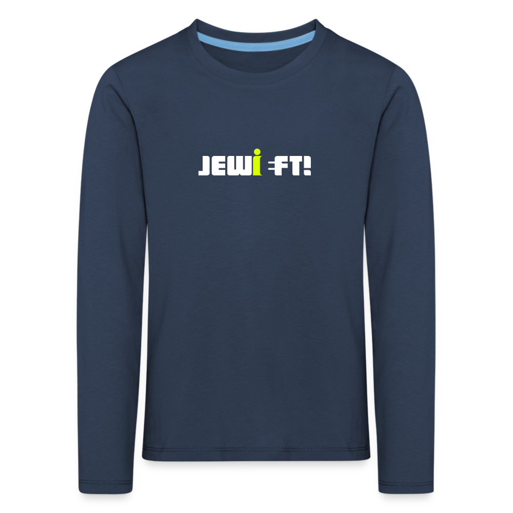 Jewieft! - Kinder Langarmshirt - Navy