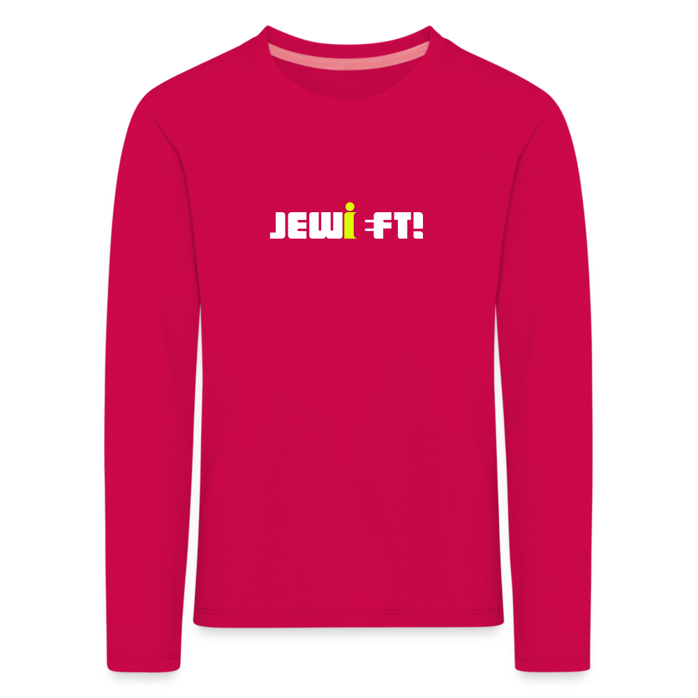 Jewieft! - Kinder Langarmshirt - dunkles Pink