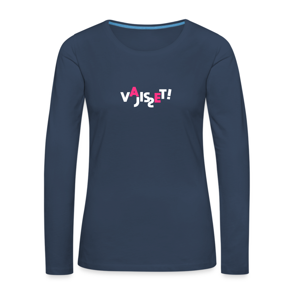 VAJISSET - Frauen Premium Langarmshirt - Navy