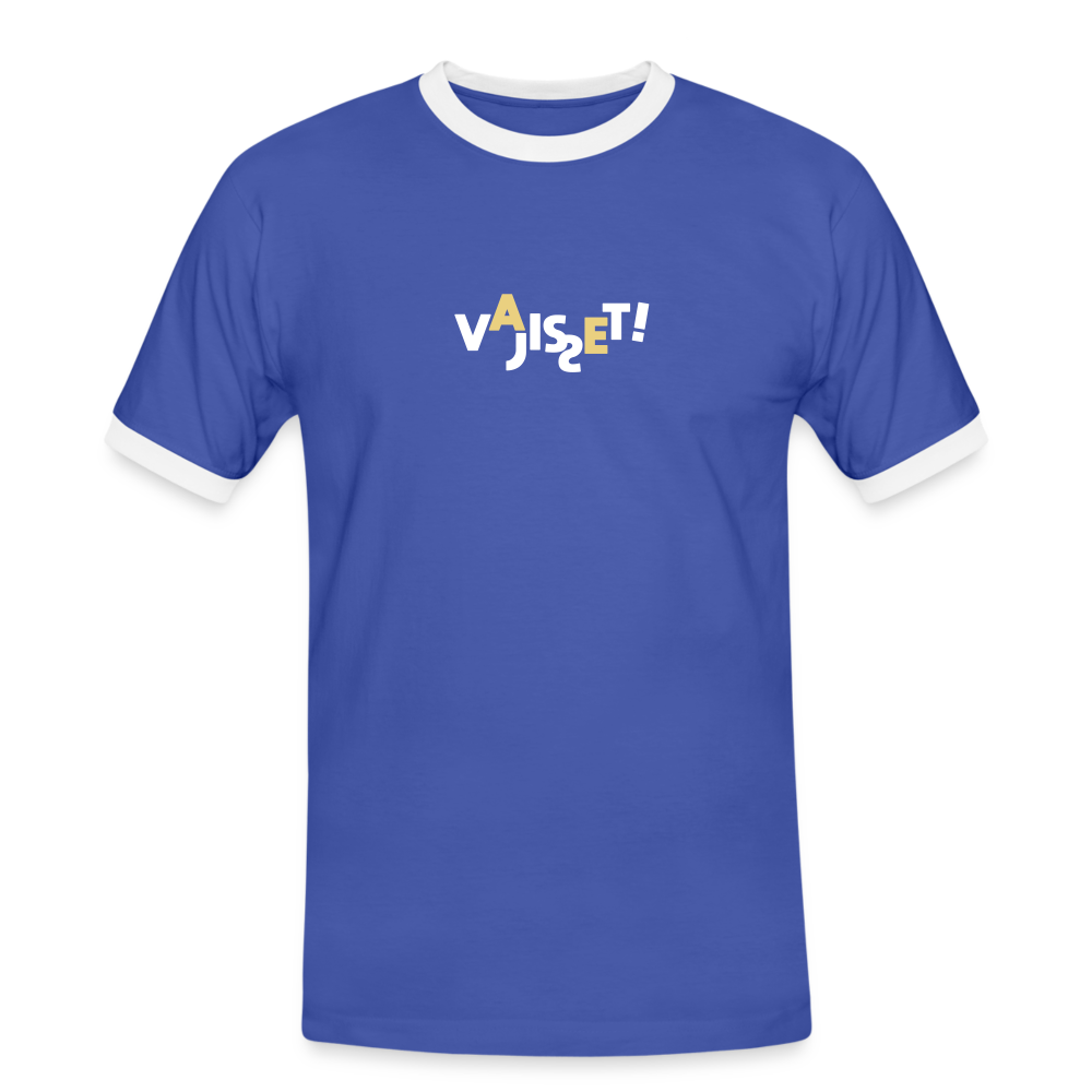 VAJISSET - Männer Kontrast-T-Shirt - Blau/Weiß