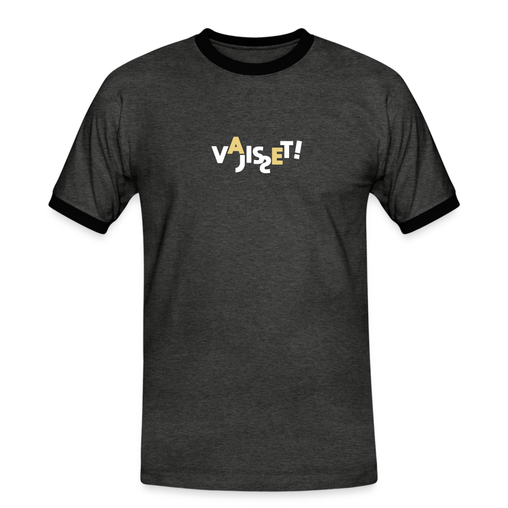 VAJISSET - Männer Kontrast-T-Shirt - Anthrazit/Schwarz