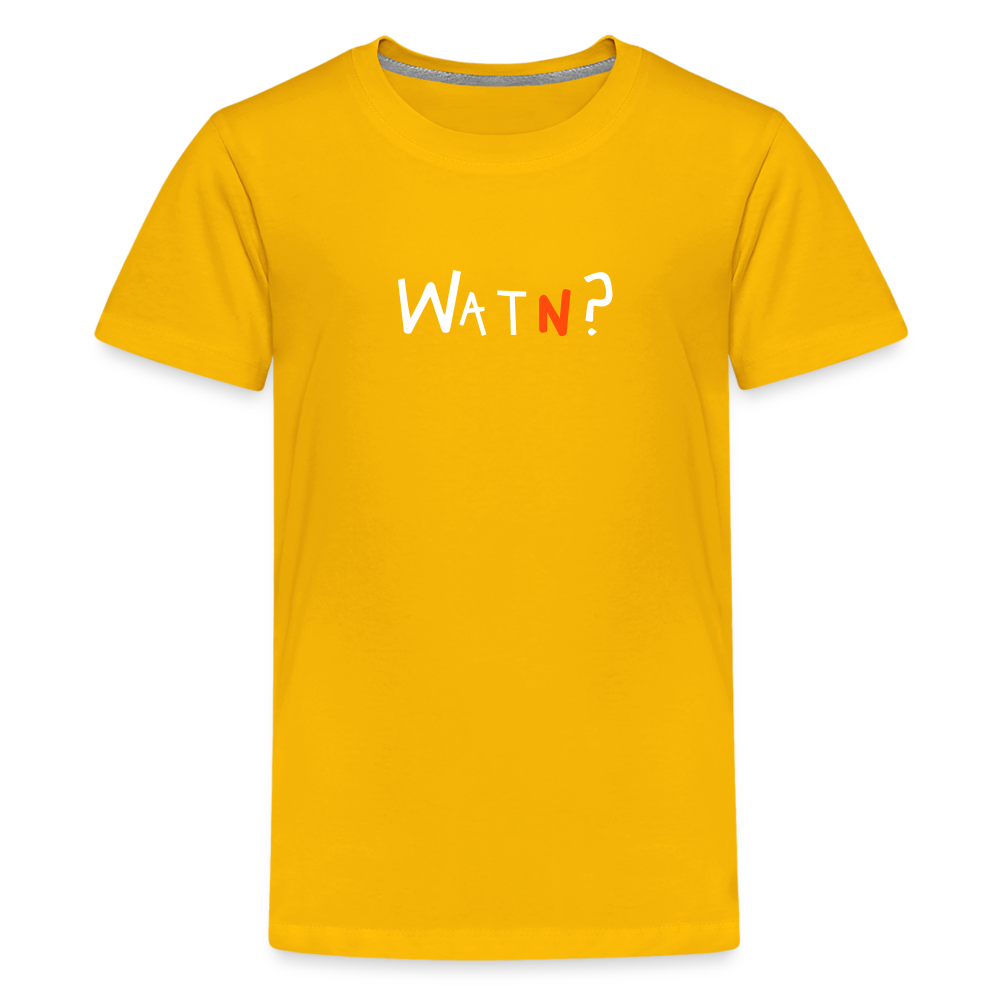 WATN? - Teenager Premium T-Shirt - Sonnengelb