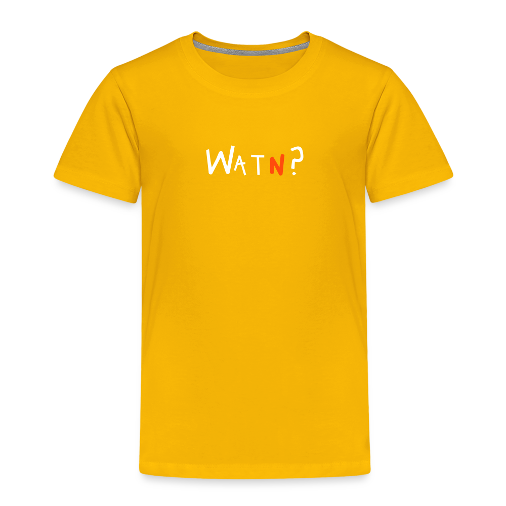 WATN? - Kinder Premium T-Shirt - Sonnengelb