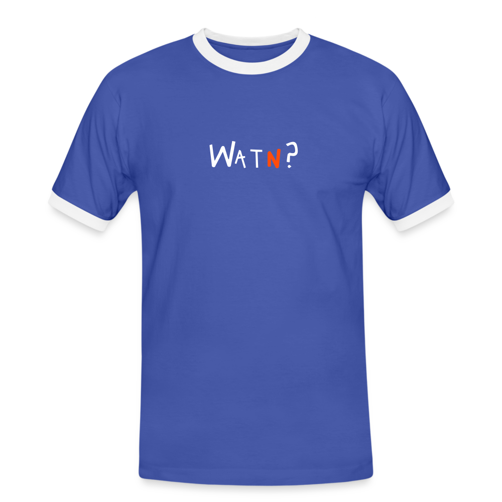 WATN? - Männer Ringer T-Shirt - Blau/Weiß
