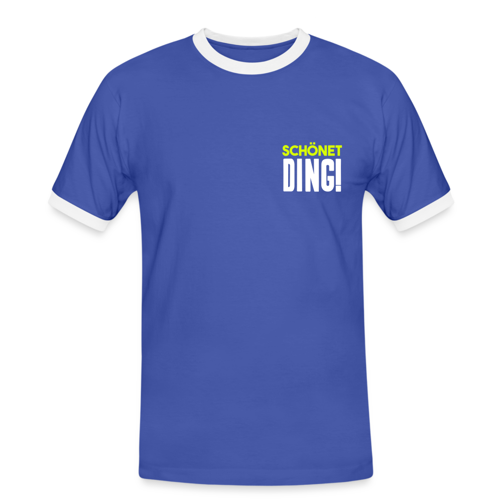 schönet Ding! - Männer Ringer T-Shirt - Blau/Weiß