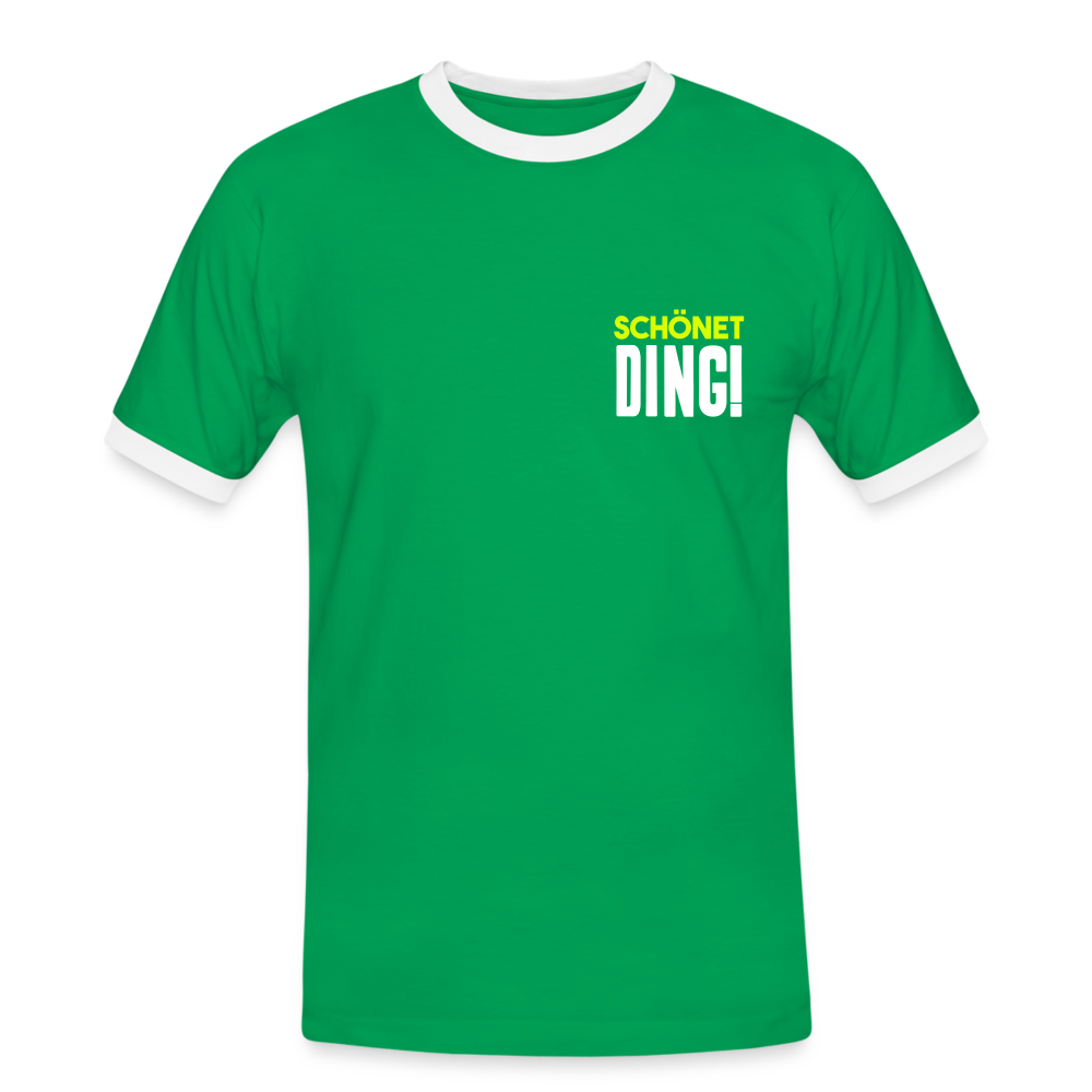 schönet Ding! - Männer Ringer T-Shirt - Kelly Green/Weiß