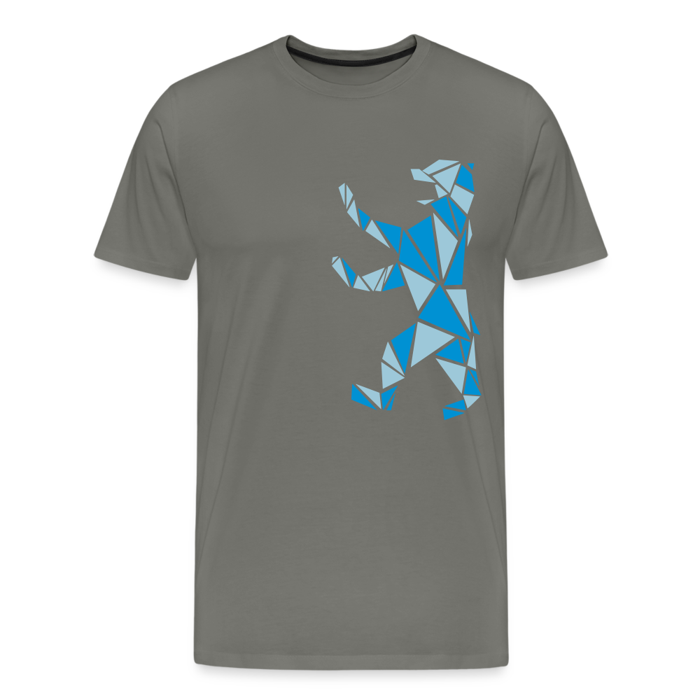 Berliner Bär Geometrie - Männer Premium T-Shirt - Asphalt