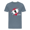 Berlin Klecks Bär - Männer Premium T-Shirt - Blaugrau