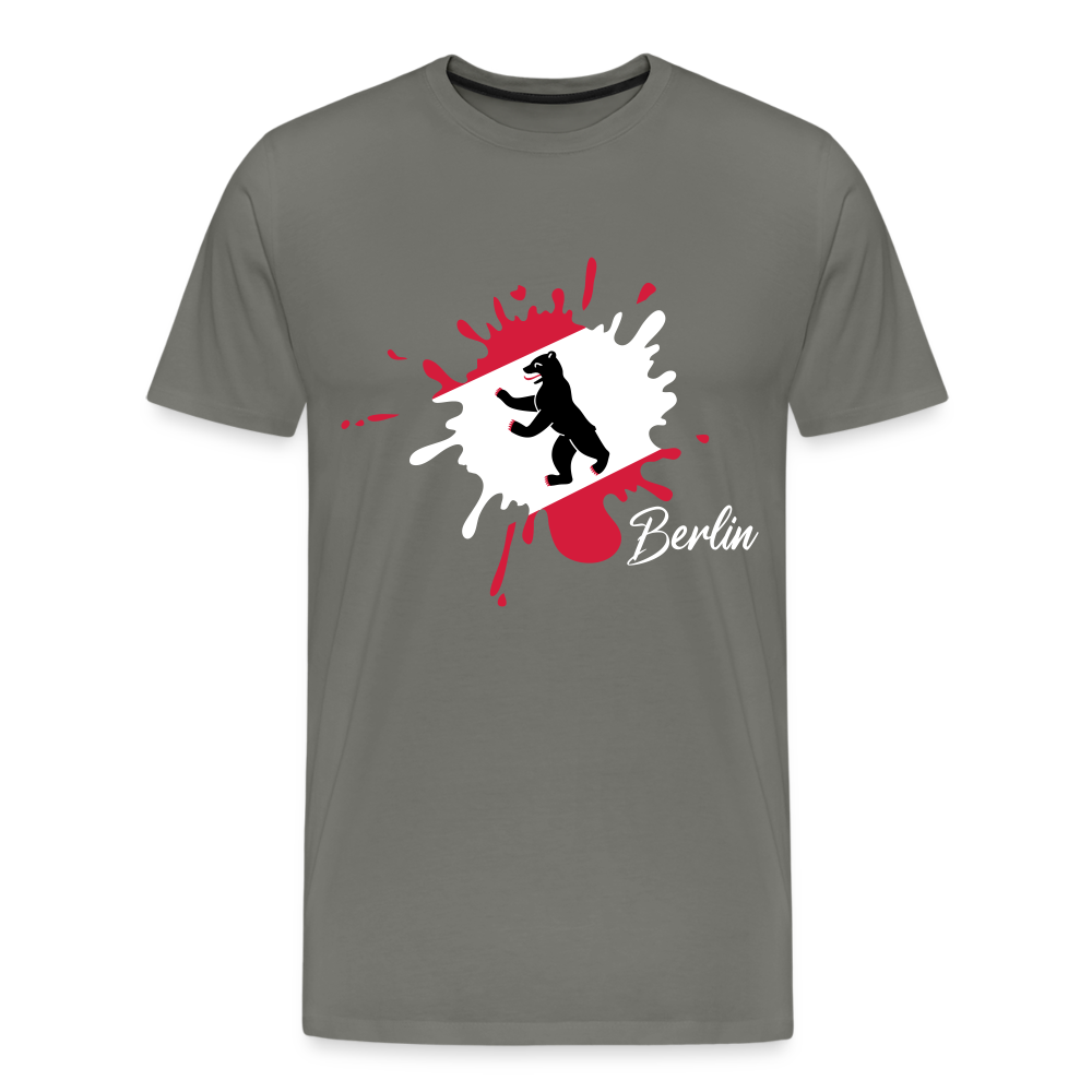 Berlin Klecks Bär - Männer Premium T-Shirt - Asphalt