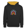 Allet wird jut! - Kinder Kontrast-Hoodie - Schwarz/Gold