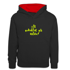 Dit eskaliat eh wilda  - Kinder Kontrast-Hoodie
