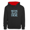 Meene Töle und Icke - Kinder Kontrast-Hoodie - Schwarz/Rot