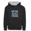 Meene Töle und Icke - Kinder Kontrast-Hoodie - Schwarz/Grau meliert