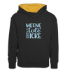 Meene Töle und Icke - Kinder Kontrast-Hoodie - Schwarz/Gold