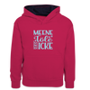 Meene Töle und Icke - Kinder Kontrast-Hoodie - Pink/Navy