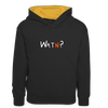 WATN? - Kinder Kontrast-Hoodie - Schwarz/Gold