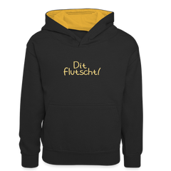 Dit Flutscht! - Kinder Kontrast-Hoodie