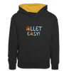 Allet Easy! - Kinder Kontrast-Hoodie - Schwarz/Gold