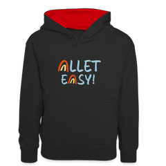 Allet Easy! - Teenager Kontrast-Hoodie
