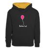 Berliner Luftballon - Kinder Kontrast-Hoodie - Schwarz/Gold