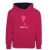 Berliner Luftballon - Kinder Kontrast-Hoodie - Pink/Navy