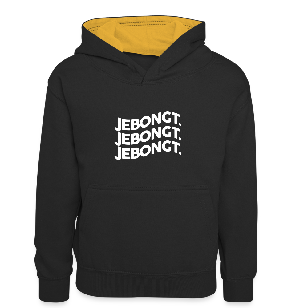 Jebongt! - Kinder Kontrast-Hoodie - Schwarz/Gold
