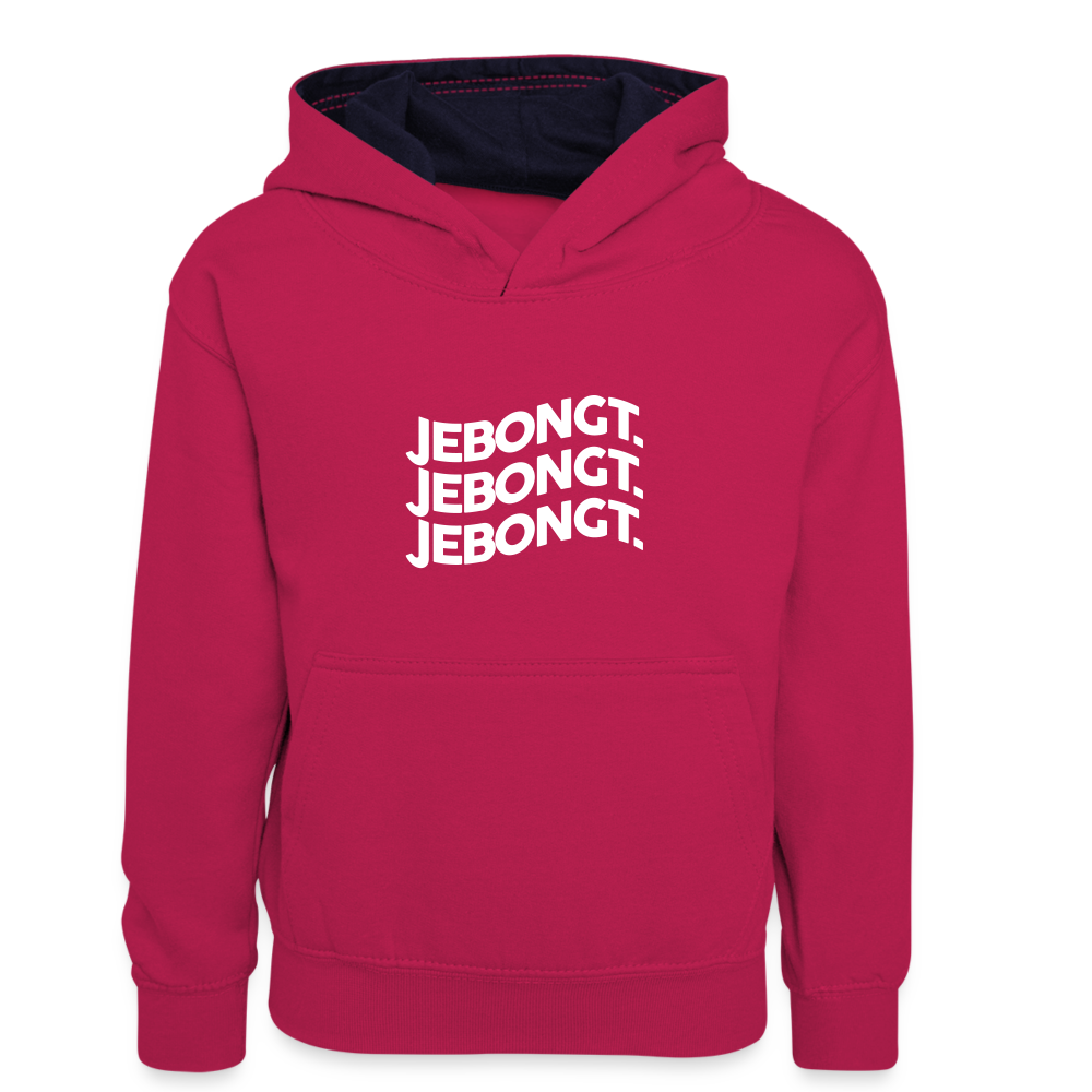 Jebongt! - Kinder Kontrast-Hoodie - Pink/Navy